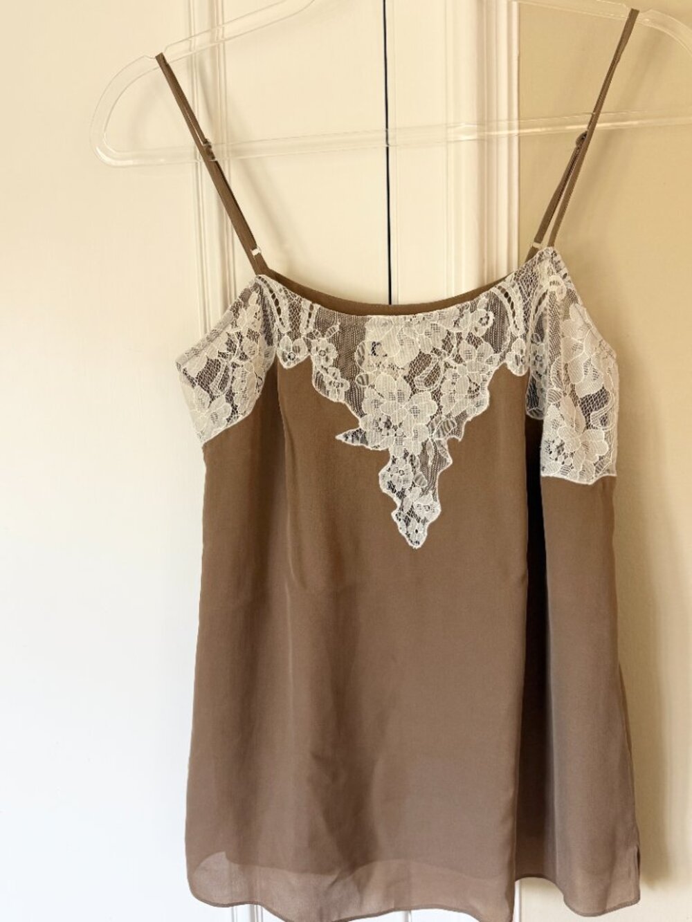 Haute Hippie 100% Silk Cream Camisole Tank Top/Size S